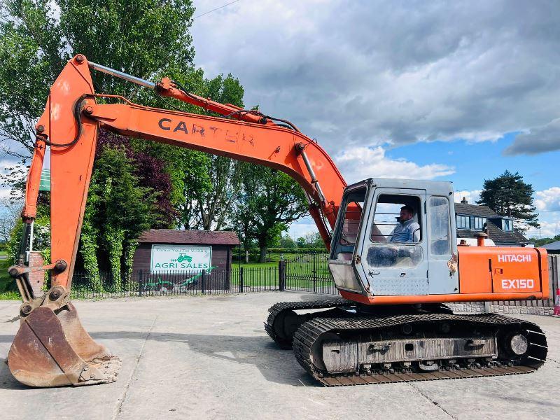HITACHI EX150 TRACKED EXCAVATOR C/W BUCKET *VIDEO*