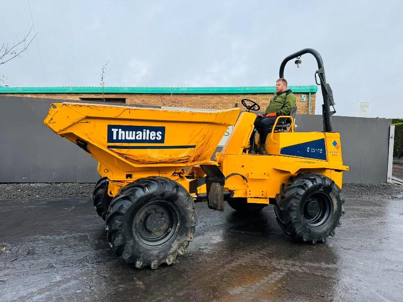 THWAITES 6 TONNE SWIVLE TIP DUMPER*YEAR 2008* ONLY 1453 HOURS*VIDEO*
