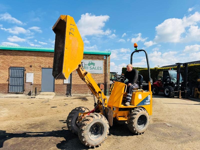 THWAITES 1 TONNE HIGH TIP DUMPER*YEAR 2019*ONLY 1504 HOURS*VIDEO*