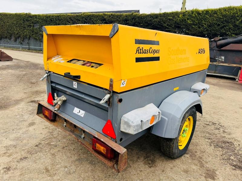 ATLAS COPCO XAS67 TOWABLE AIR COMPRESSOR*C/W DEUTZ ENGINE*VIDEO*