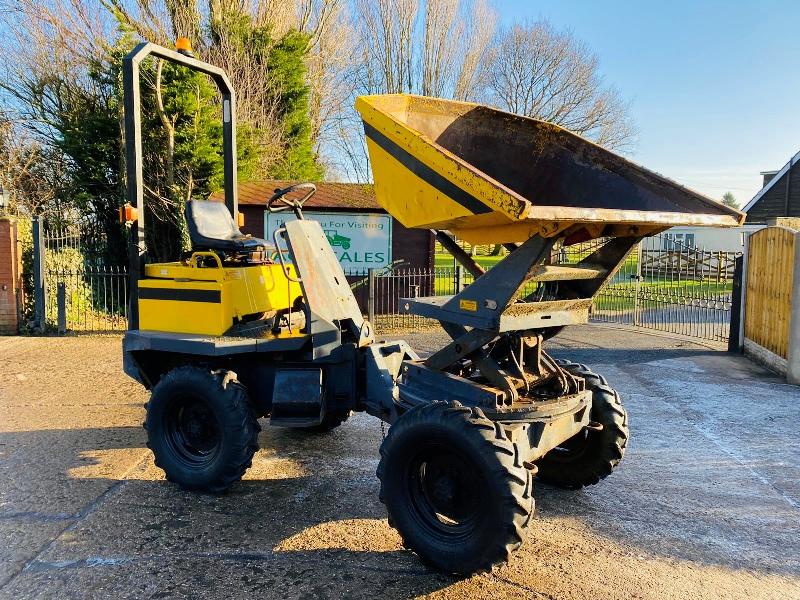 THWAITES 3 TON HIGH LIFT , SWIVEL TIP DUMPER C/W 3 CYLINDER PERKINS ENGINE