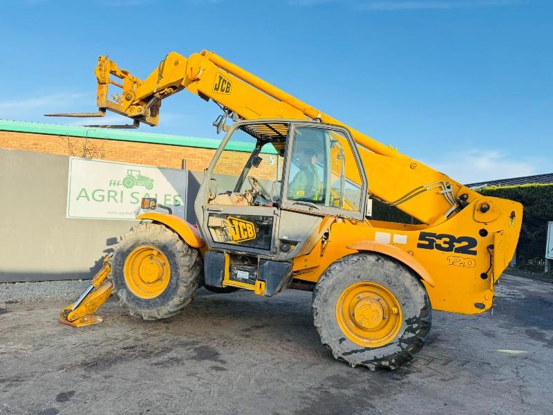 JCB 532-120 4WD TELEHANDLER*C/W PALLET TINES*VIDEO*