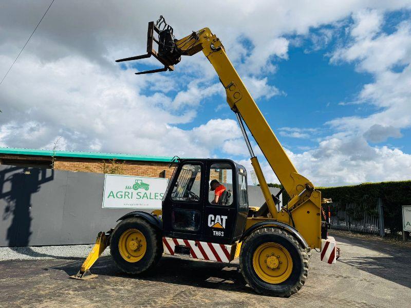 CATERPILLAR TH63 TELEHANDLER*C/W JACK LEGS*VIDEO*