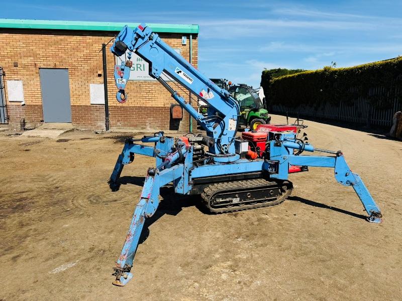 TADANO TRACKED MOBILE SPIDER CRANE*C/W 4X SUPPORT LEGS*VIDEO*