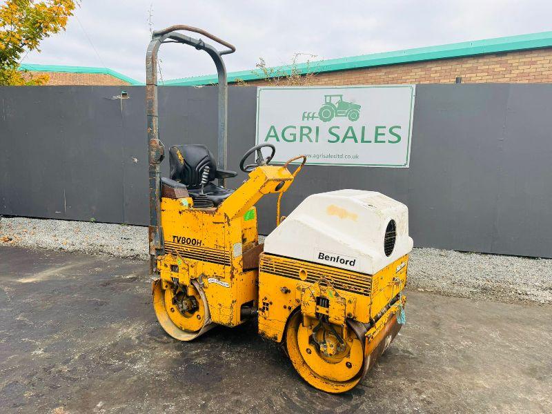 BENFORD TVH800L VIBRATING DRUM ROLLER*C/W SAFETY BAR*VIDEO*
