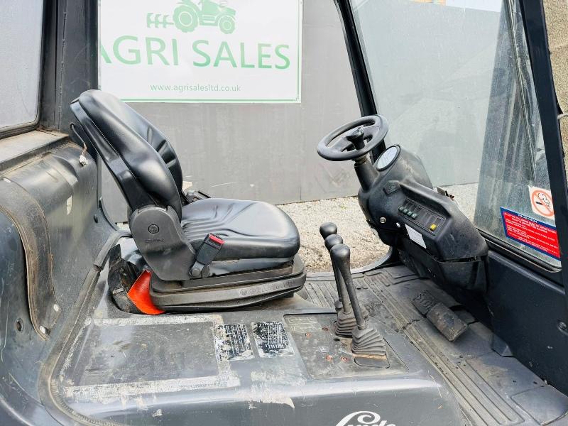 LINDE H20T-03 3 STAGE MASTED FORKLIFT*C/W SIDESHIFT*VIDEO*