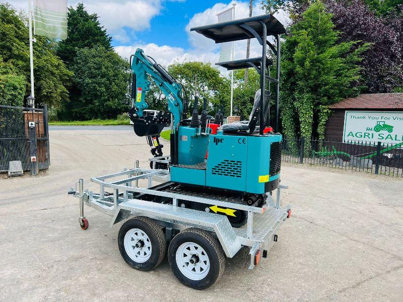 UNUSED JPC PC10 EXCAVATOR * YEAR 2023, CHOICE OF 2* C/W TWIN AXLE TRAILER*VIDEO*