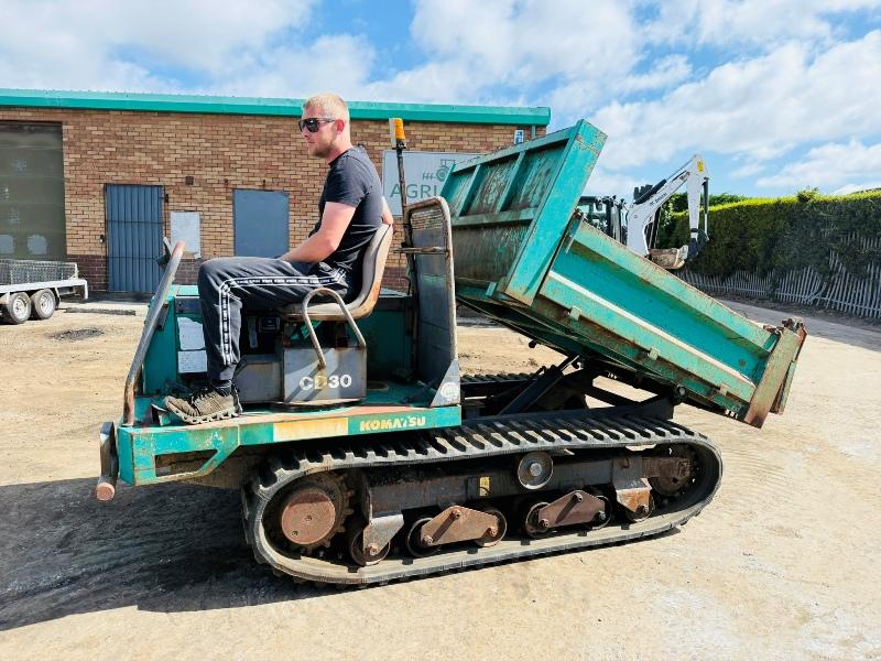KOMATSU CD30-1 TRACKED DUMPER*C/W RUBBER TRACKS*VIDEO*