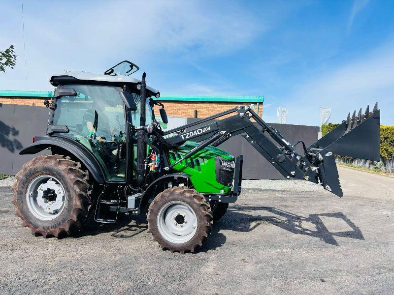 NEW *UNUSED*SIROMER TZ04D FRONT LOADER TRACTOR *C/W LOADER AND 3 IN 1 BUCKET*VIDEO*