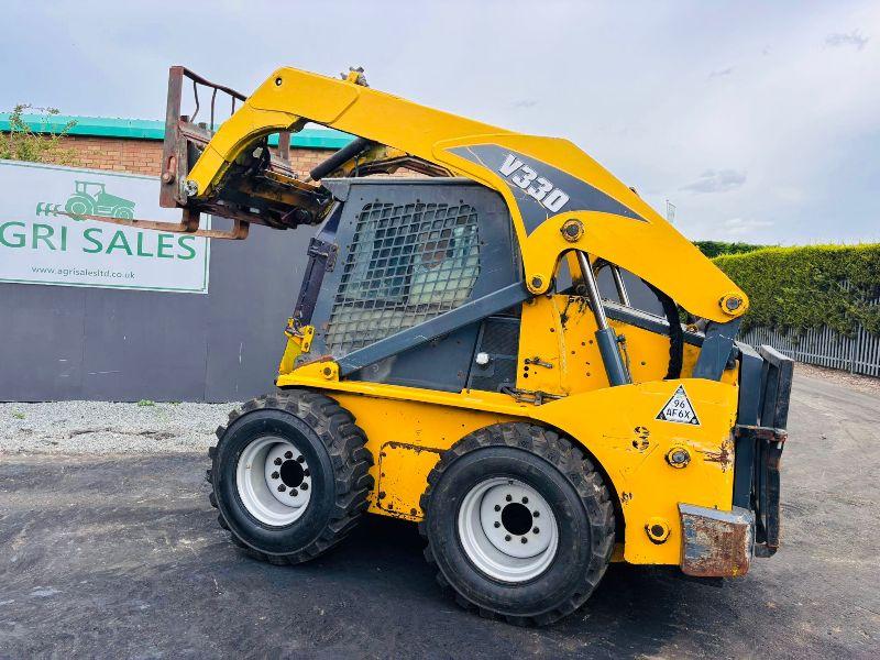 GHEL V330 HI LIFT SKIDSTEER*YEAR 2012*C/W NEW WHEELS AND TYRES & PALLET TINES*VIDEO*