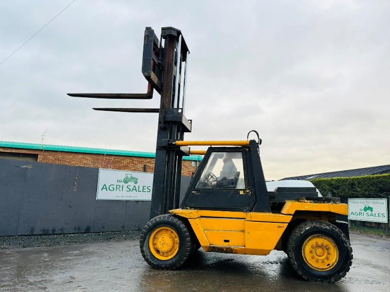 DCH DOH 12 TONNE 2 STAGE MAST LIFT *C/W 8FT TINES*VIDEO*