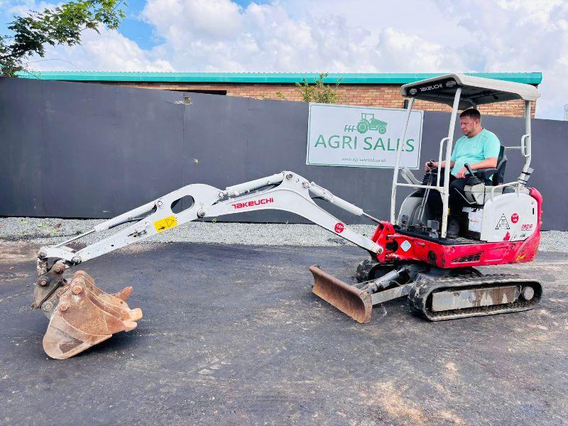 TAKEUCHI TB216 MINI EXCAVATOR*YEAR 2019*C/W 3 BUCKETS/RIPPER*VIDEO*