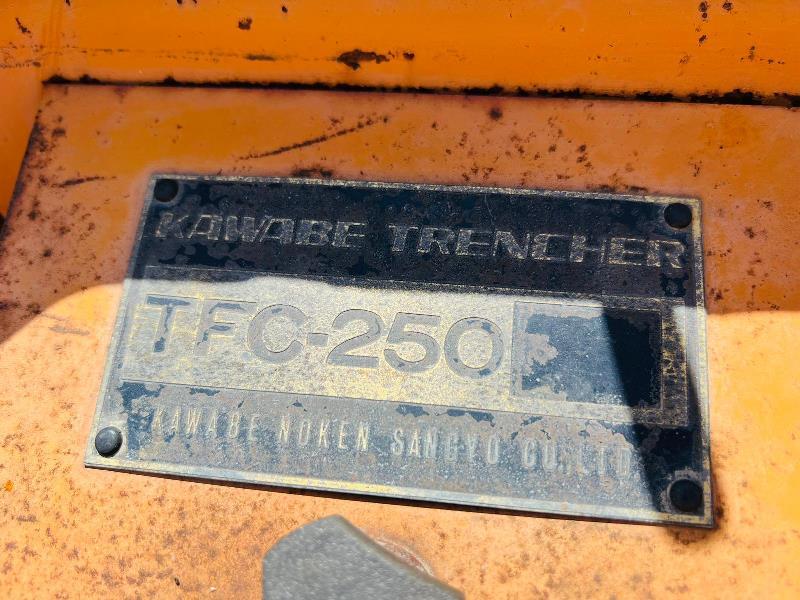 KAWABE TFC250WL DIESEL PEDESTRIAN WALK BEHIND TRENCHER 