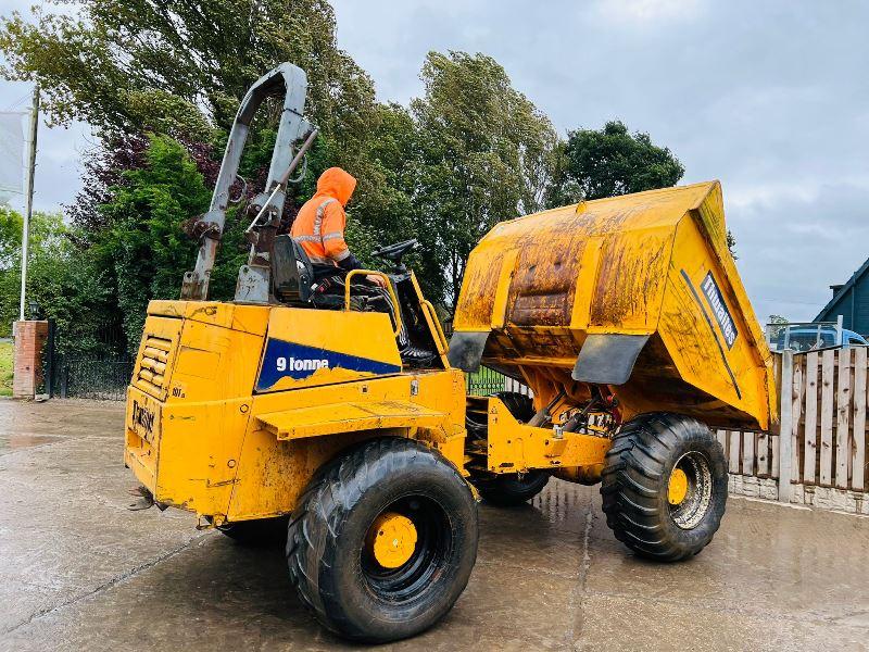 THWAITES 9 TON 4WD DUMPER C/W ROLE BAR & PERKINS ENGINE *VIDEO*