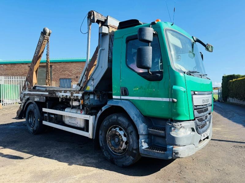 DAF LF220FA RIGID SKIP LORRY*C/W PULL OVER NET*YEAR 2017*VIDEO*