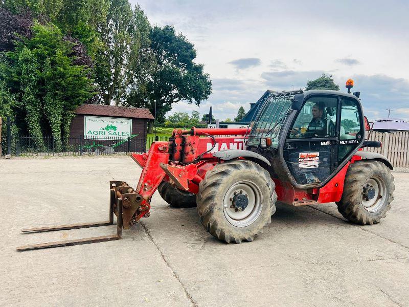 MANITOU MLT1030 4WD TELEHANDLER *10 METER, 4834 HOURS* C/W PALLET TINES*VIDEO* 