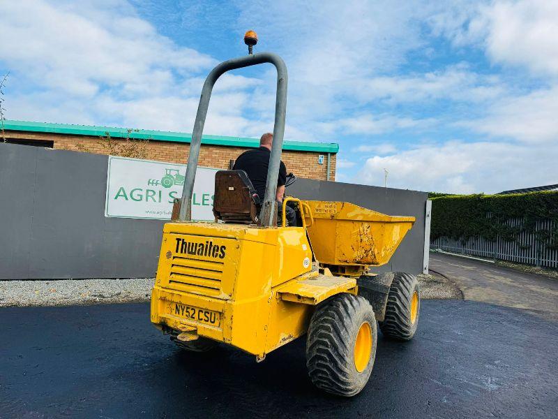 THWAITES 3 TONNE SWIVEL TIP DUMPER*1 OWNER FORM NEW*VIDEO*