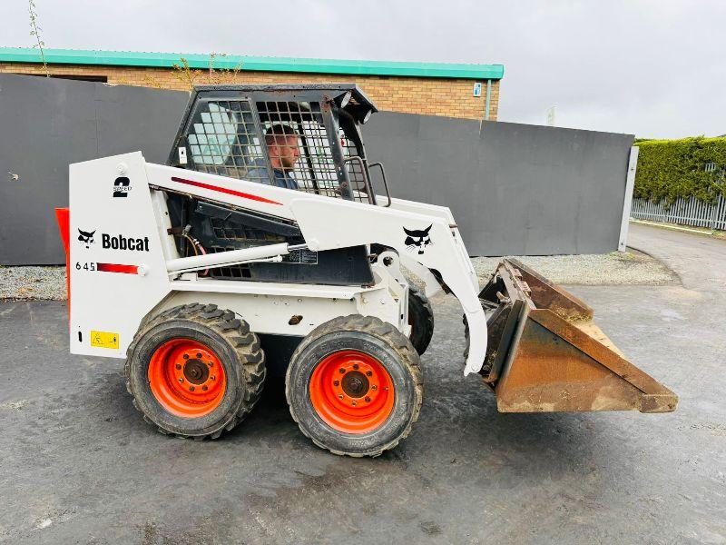BOBCAT 645 WHEELED SKIDSTEER*C/W BUCKET*3835 HOURS*VIDEO*