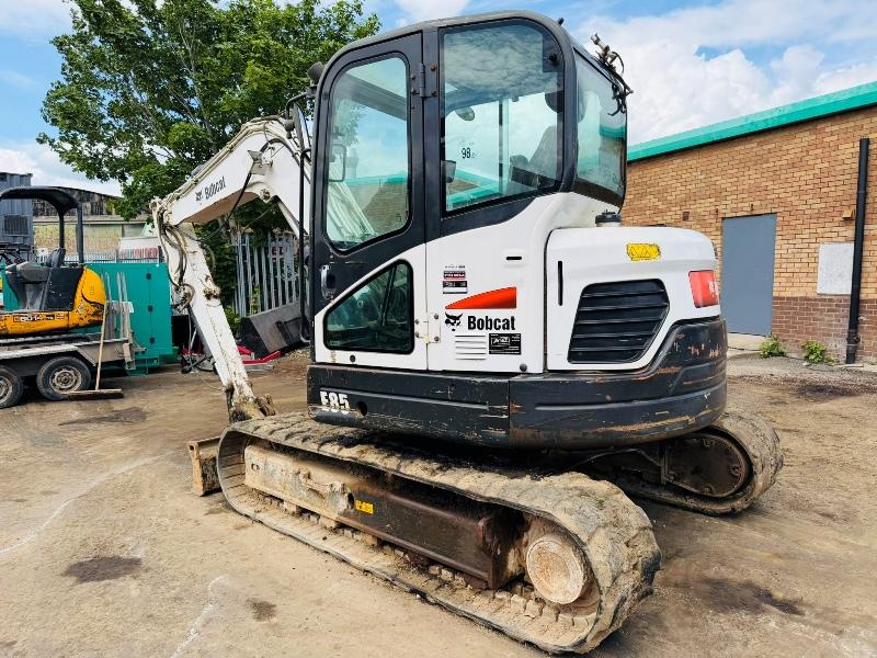 BOBCAT E85 EXCAVATOR*C/W QUICK HITCH*YEAR 2017*SPARES AND REPAIRS*VIDEO*