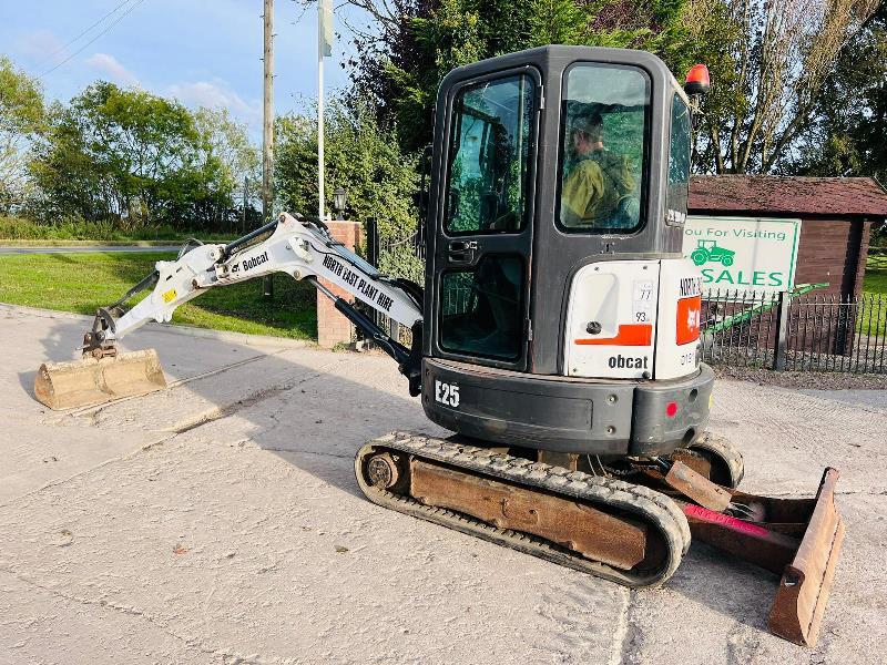 BOBCAT E25 EXCAVATOR *YEAR 2015, ONLY 1588 HOURS* C/W QUICK HITCH *VIDEO*