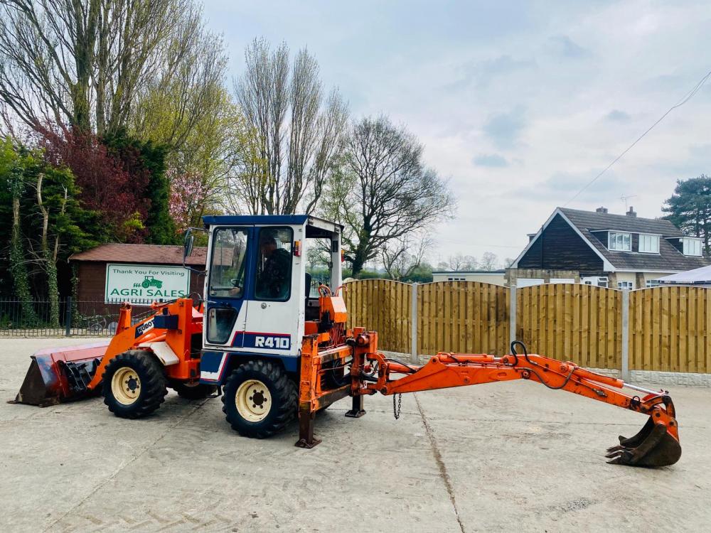 KUBOTA R410 4WD BACK HOE DIGGER C/W REAR BACK ACTOR & FRONT BUCKET