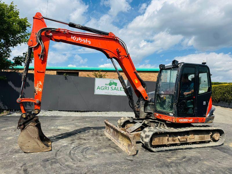KUBOTA KX080-4A EXCAVATOR *C/W BUCKET* YEAR 2018*VIDEO*