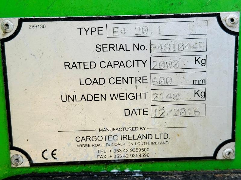 MOFFETT E4 20.1 2 TONNE ELECTRIC FORKLIFT*YEAR 2016*VIDEO*