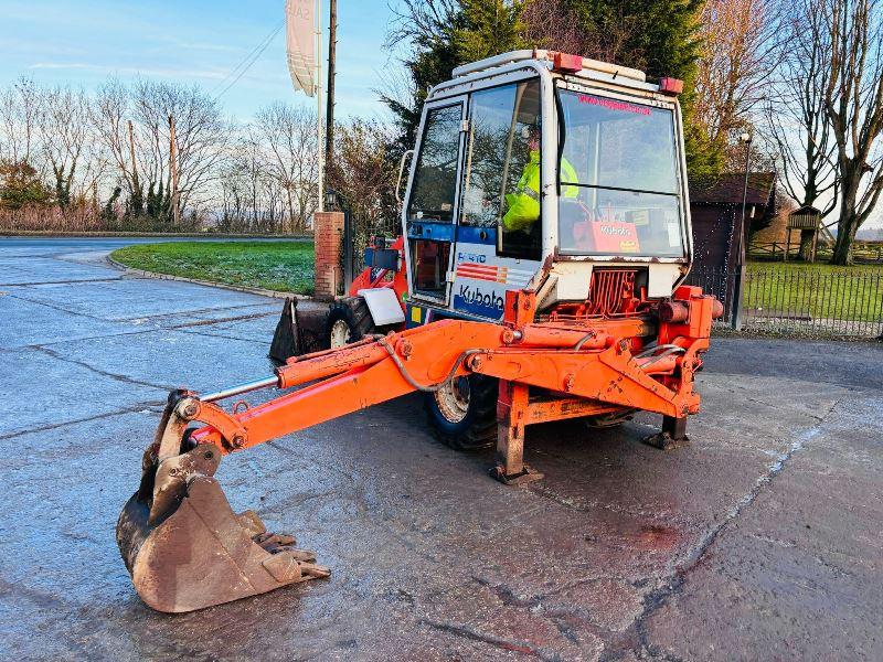 KUBOTA R410 4WD PIVOT STEER BACKHOE DIGGER C/W THREE IN ONE BUCKET *VIDEO*