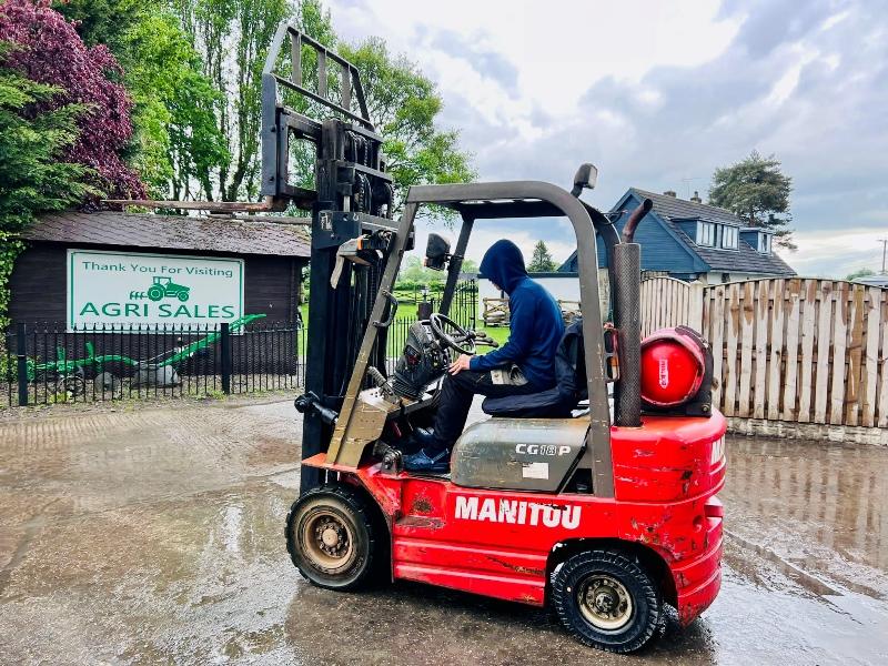 MANITOU CG18P DIESEL FORKLIFT *CONTAINER SPEC* C/W SIDE SHIFT *VIDEO*