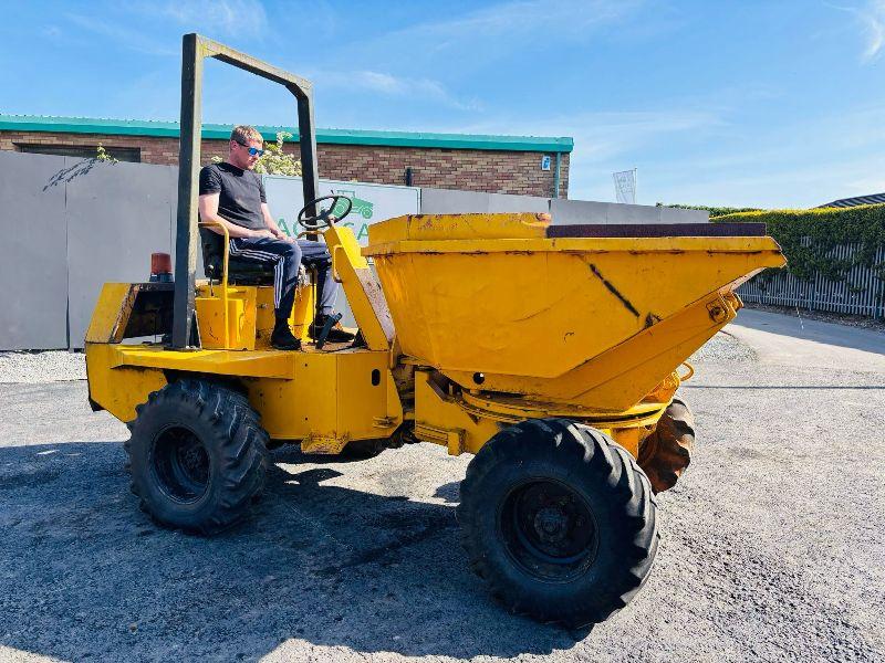 BENFORD 3 TONNE SWIVLE TIP DUMPER*VIDEO*