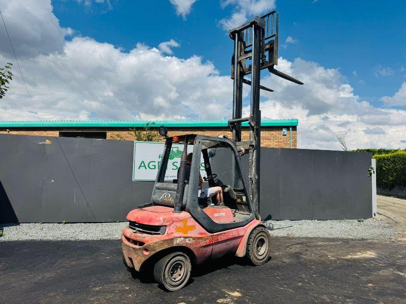LINDE H30D-03 FORKLIFT*C/W PALLET TINES*VIDEO*