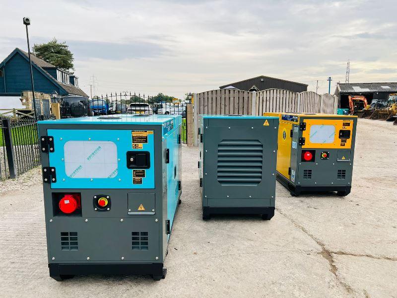 BRAND NEW KAWAKENI KK40 40KVA SILENT RUN GENERATOR *YEAR 2023, CHOICE OF 3* 