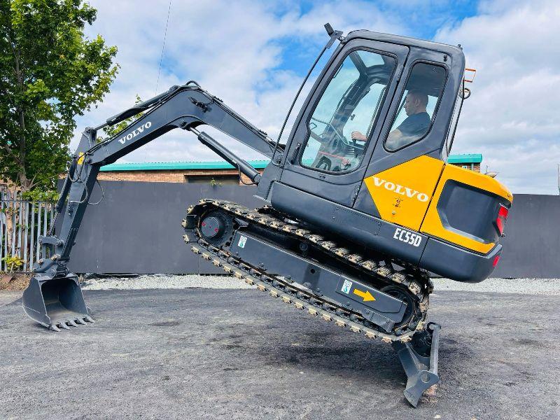 VOLVO EC55D RUBBER BLOCK TRACKS EXCAVATOR *YEAR 2017*C/W BUCKET*VIDEO*