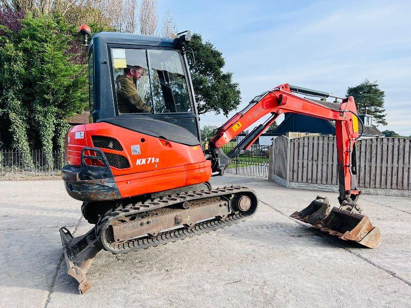 KUBOTA KX71-3 EXCAVATOR *YEAR 2014, 4211 HOURS, ONE OWNER FROM NEW*VIDEO*