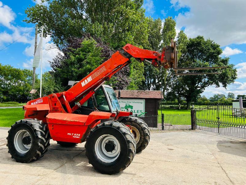 MANITOU MLT628T 4WD TELEHANDLER *6164 HOURS* C/W PALLET TINES *VIDEO*