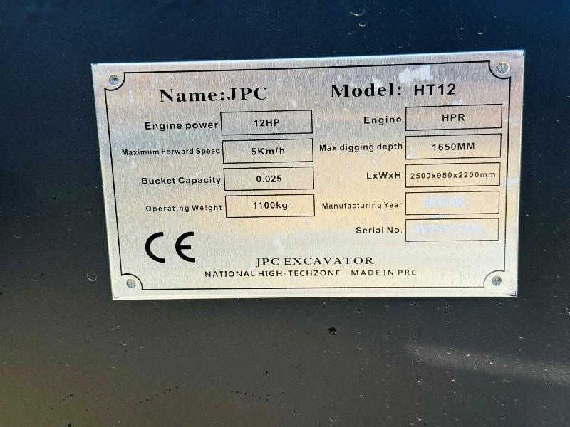 *NEW*JPC HT12 EXCAVATOR*CHOICE OF 2*C/W TWIN AXLE TRAILER*VIDEO*