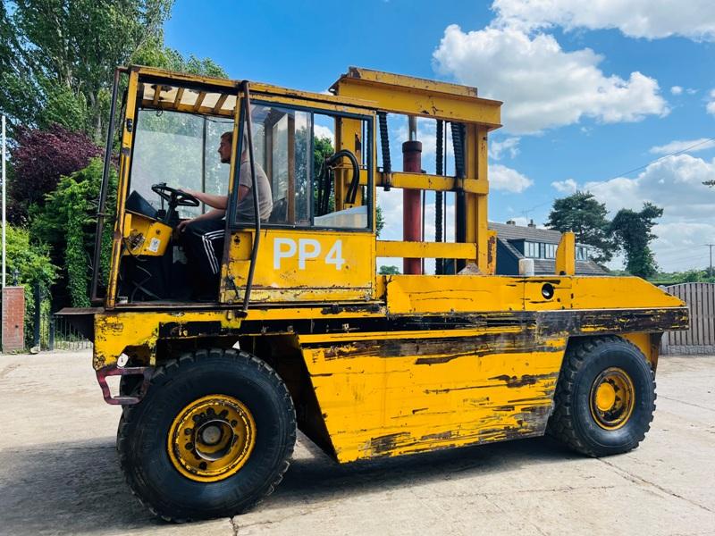 SSP SIDE LOAD DIESEL FORKLIFT C/W 2 X HYDRAULIC SUPPORT LEGS 