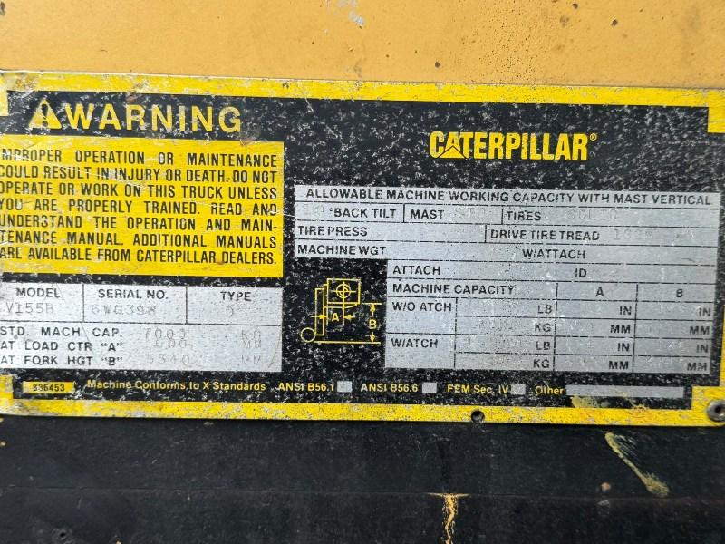 CATERPILLAR V155B FORKLIFT*C/W PALLET TINES*VIDEO*