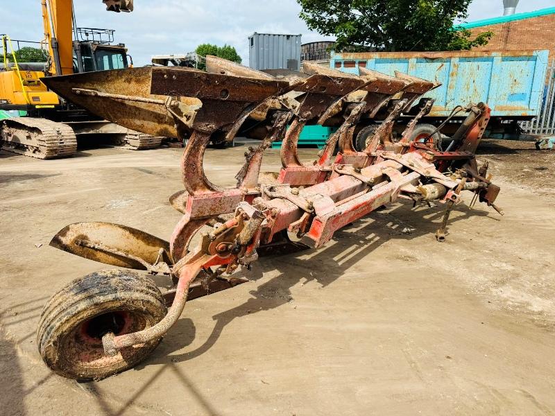 GREGOIRE BESSON 4 FURROW REVERSABLE PLOUGH*VIDEO*