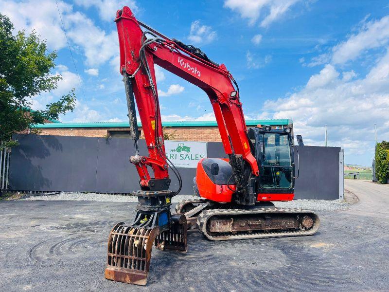 KUBOTA KX080-4A2 EXCAVATOR* YEAR 2021*C/W SELECTOR GRAB*VIDEO*