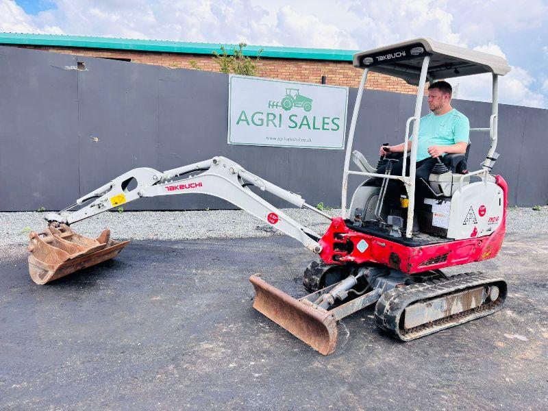 TAKEUCHI TB216 MINI EXCAVATOR*YEAR 2019*C/W 3 BUCKETS/RIPPER*VIDEO*