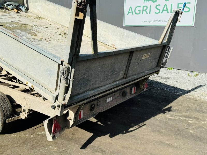 IFOR WILLIAMS TWIN AXLE 12FT 6 TIPPING TRAILER*C/W DETACHABLE SIDES*VIDEO*