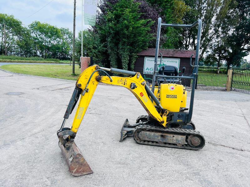 WACKER NEUSON 803 EXCAVATOR *YEAR 2017 , 2838 HOURS* C/W ROLE BAR *VIDEO*