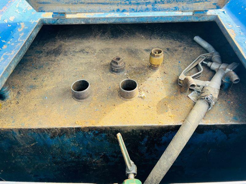 STATIC BUNDED FUEL BOWSER C/W MANUAL PUMP 