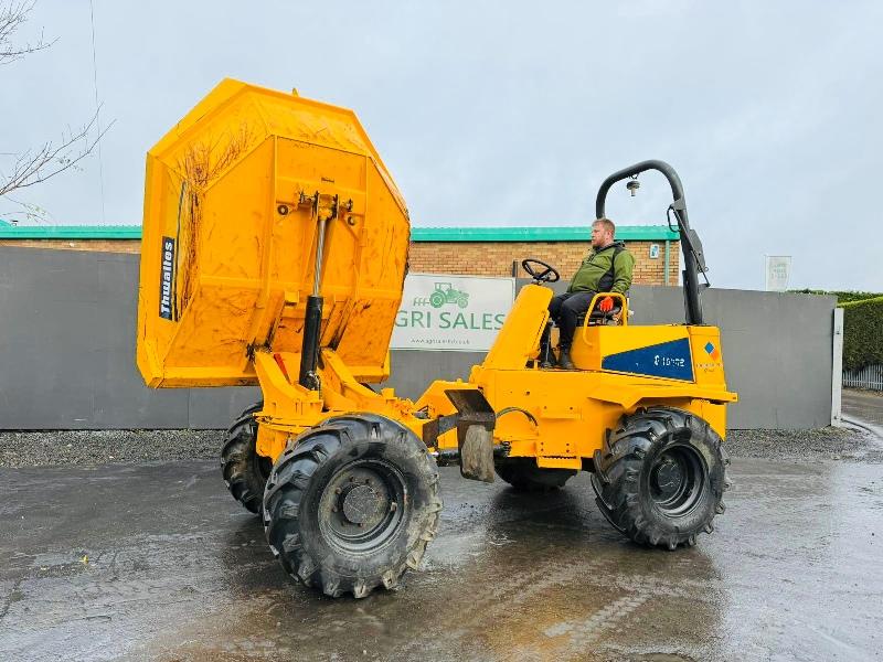 THWAITES 6 TONNE SWIVLE TIP DUMPER*YEAR 2008* ONLY 1453 HOURS*VIDEO*