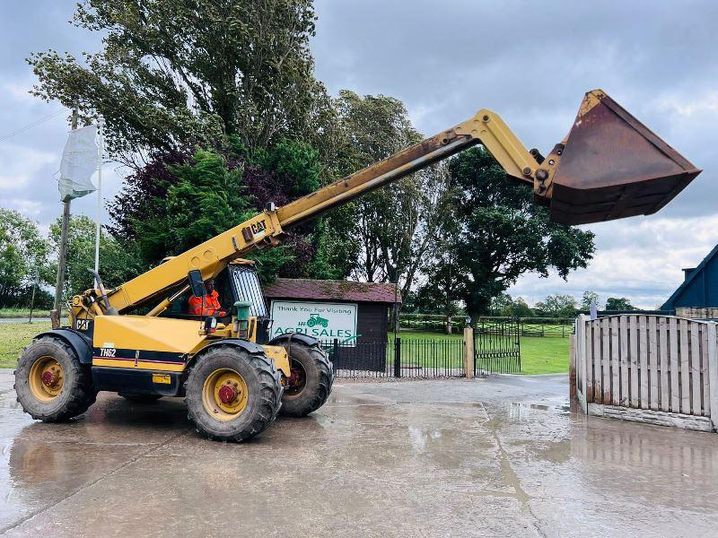 CATERPILLAR TH62 4WD TELEHANDLER *AG-SPEC* C/W BUCKET & TINES *VIDEO*