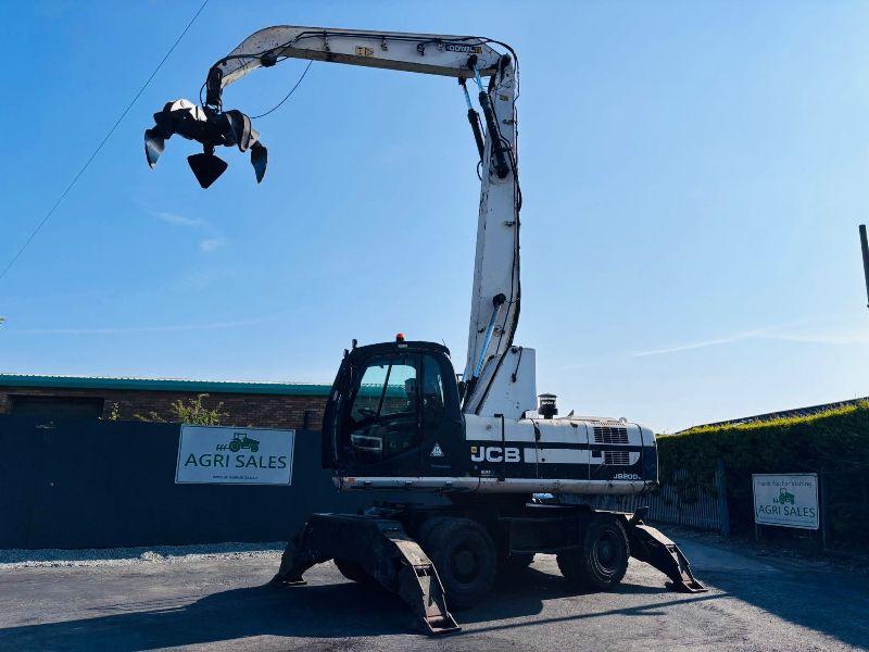 JCB JS200W HIGHRISE CAB SCRAP HANDLER*C/W GRAB*YEAR 2011*VIDEO*