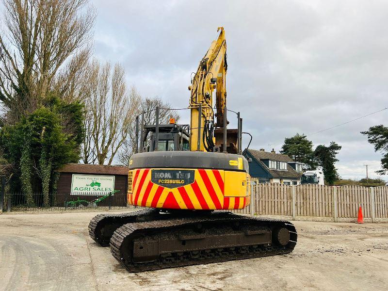 KOMATSU PC228USLC-3 EXCAVATOR * ZERO SWING * C/W DEMOLITION GARUDS *VIDEO*