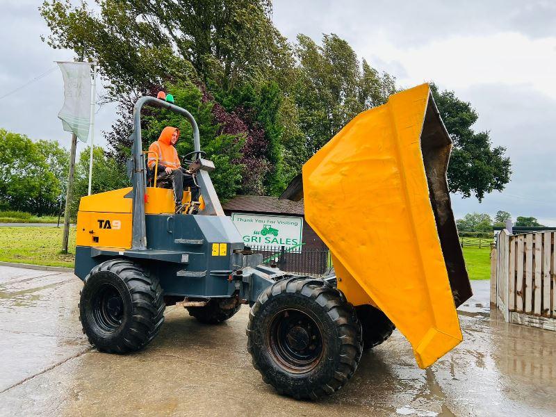 TEREX TA9 4WD DUMPER *YEAR 2014 , 3074 HOURS* C/W ROLE BAR *VIDEO*