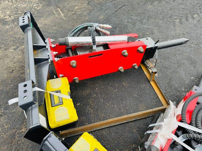 *NEW*2025*RAYTREE RMH680 HYDRAULIC BREAKERS FOR SKIDSTEERS*CHOICE OF 3*VIDEO*